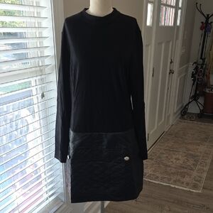 VENUS Elegant Black Long Sleeve Dress